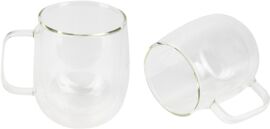 Акція на Набір склянних чашок Bergner Coffee & tea lovers 400 мл х 2 шт (BG-20116-MM) від Rozetka