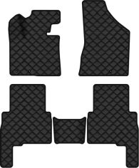 Акція на Килимки з екошкіри EVAtech ECO в салон авто для Sorento (XM) (Floor Gas Pedal) 7 seats Kia 2009-2012 2 покоління SUV EU Екошкіра чорна з чорною ниткою чорний кант від Rozetka