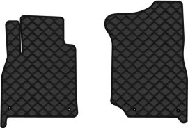 Акція на Килимки з екошкіри EVAtech ECO в салон авто передні для Land Cruiser (100) 7 seats Toyota 1998-2003 1 покоління SUV EU Екошкіра чорна з чорною ниткою чорний кант від Rozetka