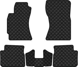 Акція на Килимки з екошкіри EVAtech ECO в салон авто для Forester (SH) Subaru 2008-2013 3 покоління SUV USA Екошкіра чорна з чорною ниткою чорний кант від Rozetka