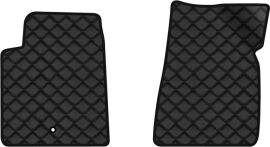Акція на Килимки з екошкіри EVAtech ECO в салон авто передні для Acadia 8 seats GMC 2006-2016 1 покоління SUV USA Екошкіра чорна з чорною ниткою чорний кант від Rozetka
