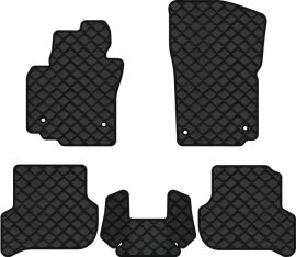 Акція на Килимки з екошкіри EVAtech ECO в салон авто для Altea XL MT Seat 2006-2015 1 покоління Minivan EU Екошкіра чорна з чорною ниткою чорний кант від Rozetka