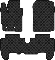 Акція на Килимки з екошкіри EVAtech ECO в салон авто для Yaris (II) (XP9) 3-doors Toyota 2005-2012 2 покоління Htb EU Екошкіра чорна з чорною ниткою чорний кант від Rozetka