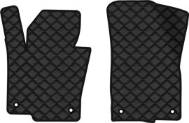 Акція на Килимки з екошкіри EVAtech ECO в салон авто передні для Passat (B6) (without armrest) Volkswagen 2005-2010 6 покоління Sedan EU Екошкіра чорна з чорною ниткою чорний кант від Rozetka