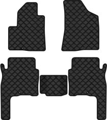Акція на Килимки з екошкіри EVAtech ECO в салон авто для Santa FE (CM) 5 seats Hyundai 2006-2010 2 покоління SUV Korea Екошкіра чорна з чорною ниткою чорний кант від Rozetka