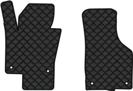 Акція на Килимки з екошкіри EVAtech ECO в салон авто передні для Passat (B6) (without armrest) Volkswagen 2005-2010 6 покоління Combi EU Екошкіра чорна з чорною ниткою чорний кант від Rozetka