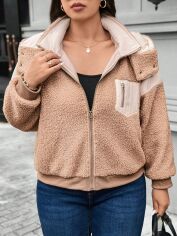 Акція на Куртка жіноча SHEIN GD-00134612 XL Бежева від Rozetka