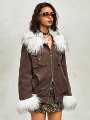 Акція на Куртка жіноча SHEIN GD-00134463 M Коричнева від Rozetka