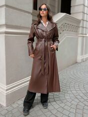 Акція на Пальто жіноче SHEIN GD-00134445 S Коричневе від Rozetka