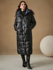 Акція на Куртка зимова жіноча SHEIN GD-00131142 L Чорна від Rozetka