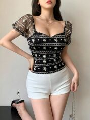 Акція на Топ жіночий SHEIN GD-00145152 L Чорний від Rozetka