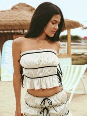 Акція на Топ жіночий SHEIN GD-00154523 S Молочний від Rozetka