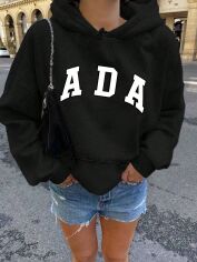 Акція на Худі жіноче SHEIN GD-00135114 S Чорне від Rozetka