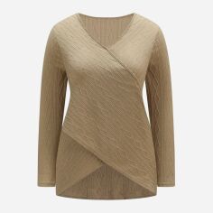 Акція на Лонгслів довгий жіночий SHEIN GD-00137051 XL Бежевий від Rozetka