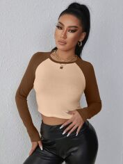 Акція на Лонгслів довгий жіночий SHEIN GD-00149460 S Різнокольоровий від Rozetka