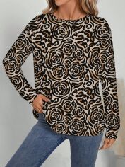 Акція на Лонгслів довгий жіночий SHEIN GD-00135117 XL Коричневий від Rozetka
