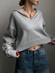 Акція на Джемпер жіночий SHEIN GD-00131775 S Сірий від Rozetka
