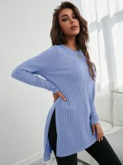 Акція на Джемпер жіночий SHEIN GD-00153432 XS Світло-блакитний від Rozetka