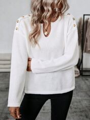 Акція на Джемпер жіночий SHEIN GD-00121600 S Білий від Rozetka