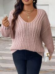 Акція на Джемпер жіночий SHEIN GD-00131964 XL Світло-рожевий від Rozetka