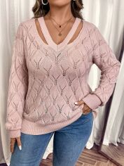 Акція на Джемпер жіночий SHEIN GD-00133877 XL Світло-рожевий від Rozetka
