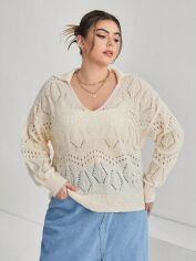 Акція на Джемпер жіночий SHEIN GD-00137003 XL Молочний від Rozetka