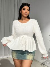 Акція на Джемпер жіночий SHEIN GD-00132355 2XL Білий від Rozetka