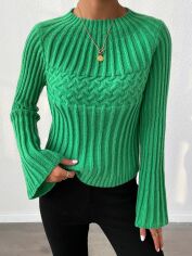 Акція на Джемпер жіночий SHEIN GD-00121736 XL Зелений від Rozetka