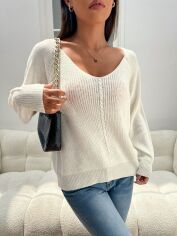 Акція на Джемпер жіночий SHEIN GD-00099968 S Молочний від Rozetka