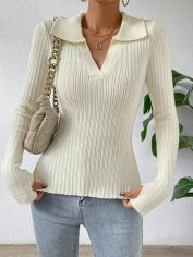 Акція на Джемпер жіночий SHEIN GD-00149094 S Молочний від Rozetka