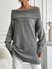 Акція на Джемпер жіночий SHEIN GD-00094865 L Сірий від Rozetka