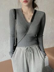 Акція на Джемпер жіночий SHEIN GD-00121732 S Сірий від Rozetka