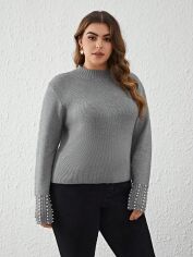 Акція на Гольф-водолазка жіноча SHEIN GD-00121716 XL Світло-сіра від Rozetka