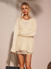 Акція на Джемпер жіночий SHEIN GD-00142993 L Світло-бежевий від Rozetka