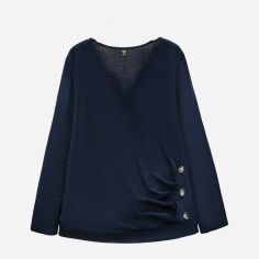 Акція на Джемпер жіночий SHEIN GD-00140387 5XL Темно-синій від Rozetka