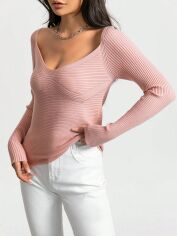 Акція на Джемпер жіночий SHEIN GD-00121484 S Світло-рожевий від Rozetka