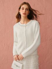 Акція на Кардиган жіночий SHEIN GD-00131908 S Білий від Rozetka