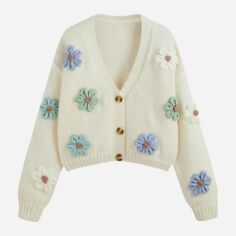 Акція на Кардиган жіночий SHEIN GD-00132330 XL Білий від Rozetka