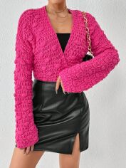 Акція на Кардиган в'язаний жіночий SHEIN GD-00114477 M Рожевий від Rozetka