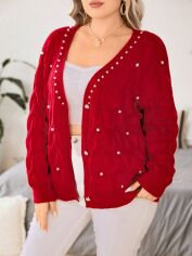 Акція на Кардиган жіночий SHEIN GD-00130691 XL Червоний від Rozetka