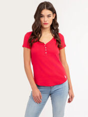 Акція на Футболка бавовняна жіноча U.S. Polo Assn 215842-6600A M Малинова від Rozetka