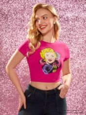 Акція на Футболка жіноча SHEIN GD-00149590 S Рожева від Rozetka
