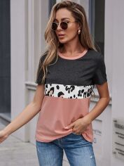 Акція на Футболка жіноча SHEIN GD-00155813 S Рожева від Rozetka