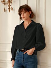 Акція на Сорочка жіноча SHEIN GD-00111762 S Чорна від Rozetka