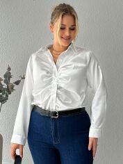 Акція на Сорочка жіноча SHEIN GD-00139818 4XL Біла від Rozetka