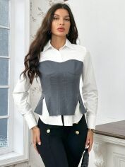 Акція на Блузка жіноча SHEIN GD-00149412 S Біла від Rozetka