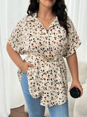 Акція на Блузка жіноча SHEIN GD-00131796 XL Бежева від Rozetka