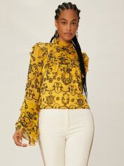 Акція на Блузка жіноча SHEIN GD-00153157 XS Жовта від Rozetka
