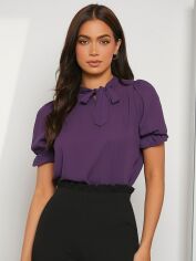 Акція на Блузка жіноча SHEIN GD-00153167 XS Фіолетова від Rozetka