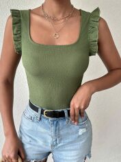 Акція на Блузка жіноча SHEIN GD-00142782 L Хакі від Rozetka